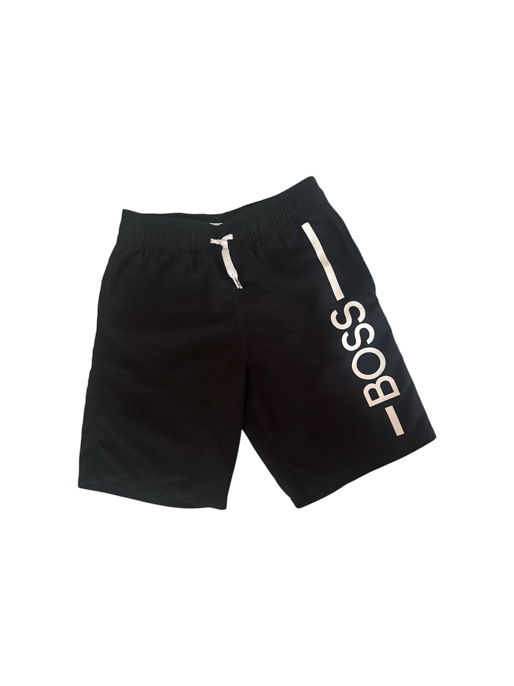 Boss Black Elastic Waist Logo Swim Shorts with White Tag